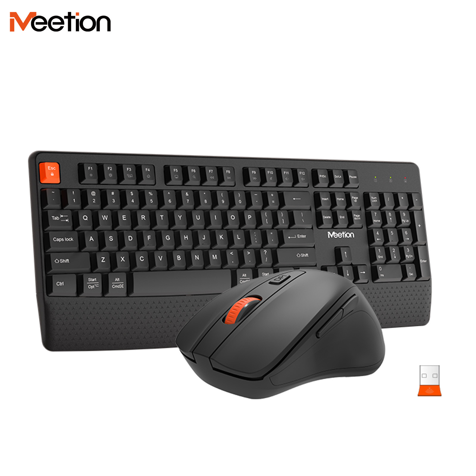 Gaming Keyboard No Noise - 2.4G Wireless Keyboard Mouse Set 1600DPI