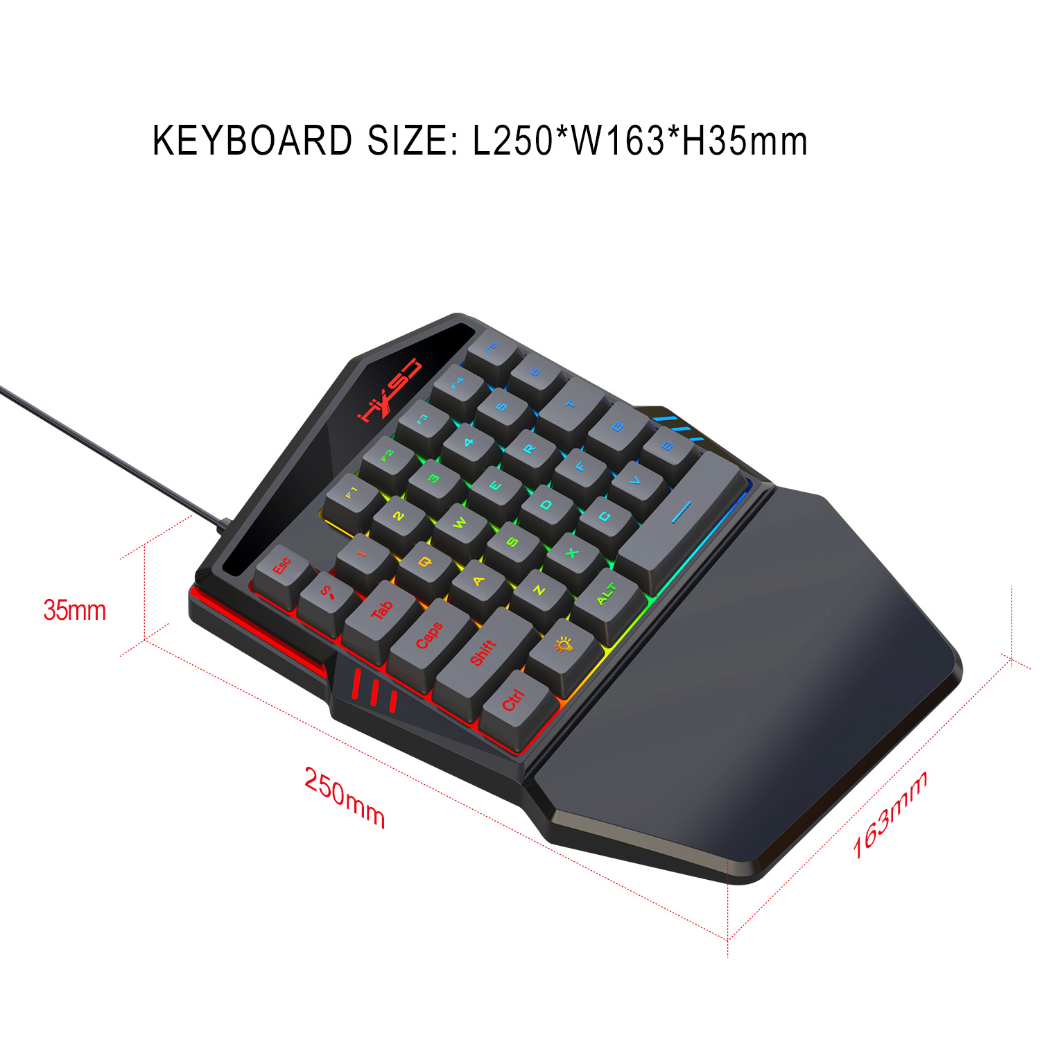 HXSJ V100 V100-2 35 Key Gaming - Gaming Keyboard Half 评论和价格