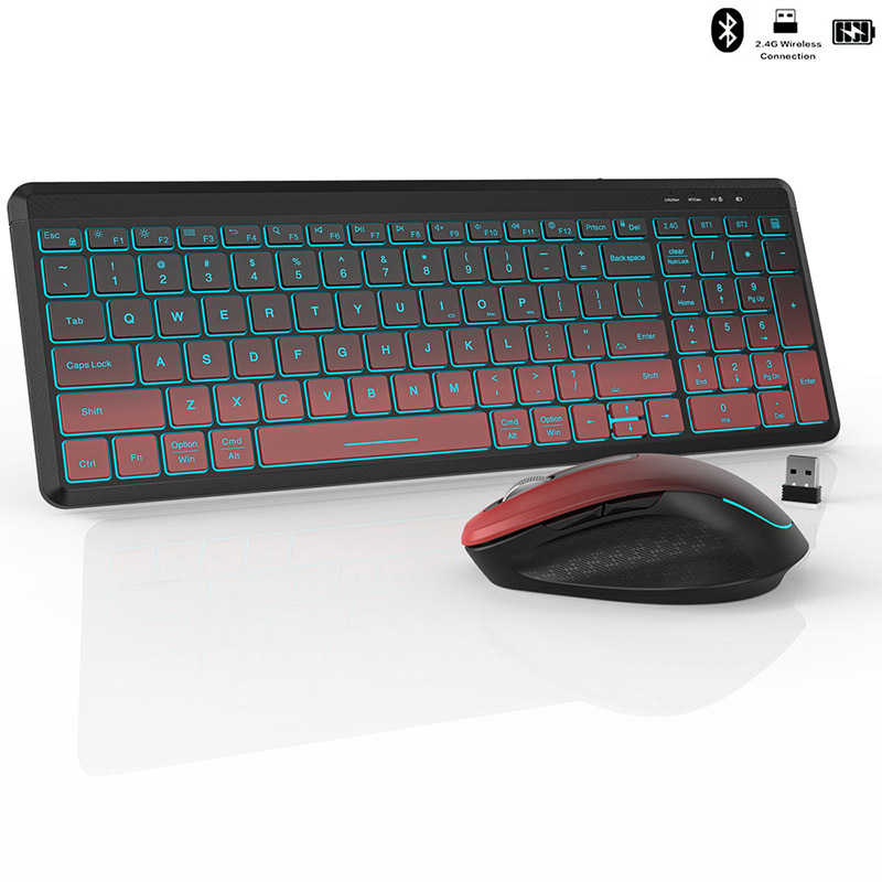 RGB Backlit Silent Wireless Ke - Gaming Keyboard Bundle 评论和价格