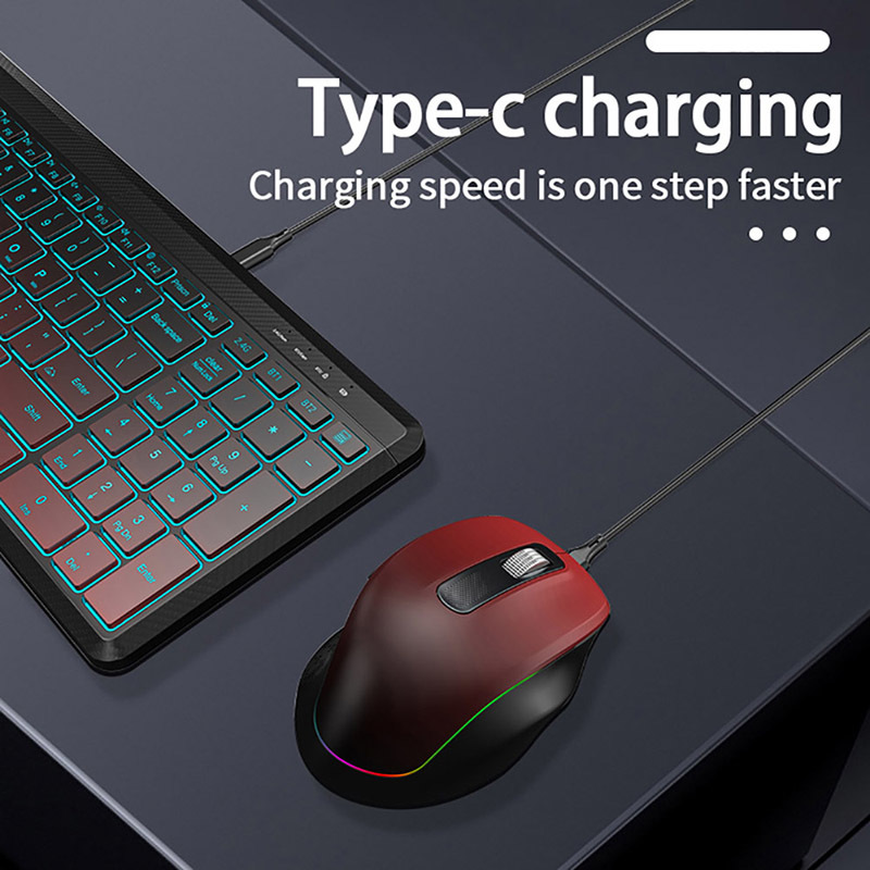 RGB Backlit Silent Wireless Ke - Gaming Keyboard Bundle 评论和价格