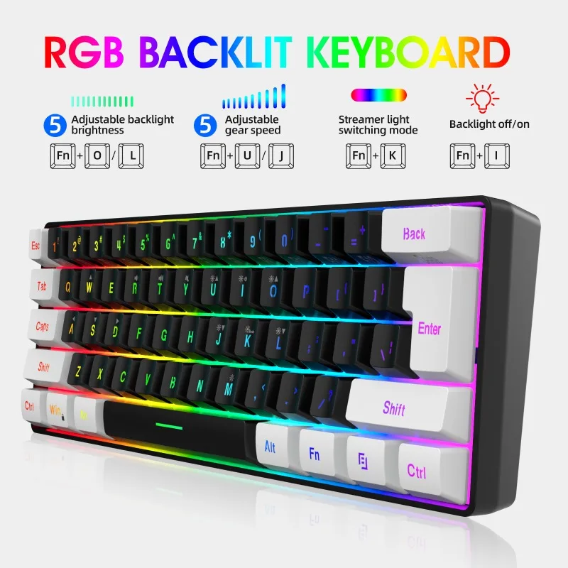 Keyboard and Mouse 60% Compute - Gaming Keyboard And Mouse Set 评论和价格