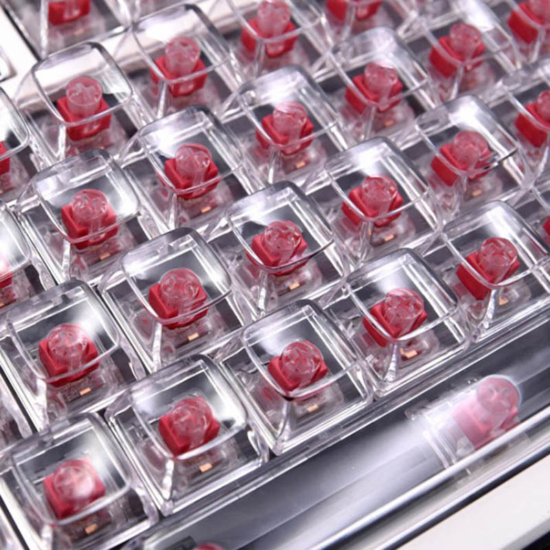 132 Keys Crystal Transparent K - Keyboard Gaming Transparent 评论和价格