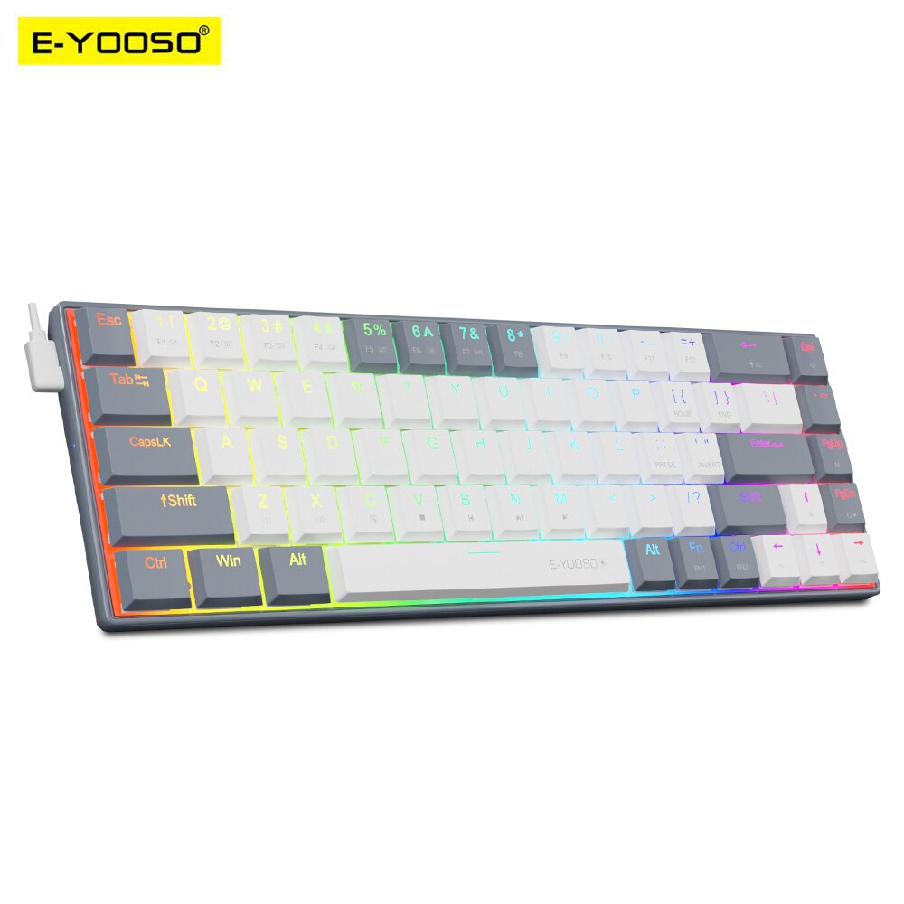 E-YOOSO A68 RGB Mini Slim USB  - Gaming Keyboard Bundle 评论和价格