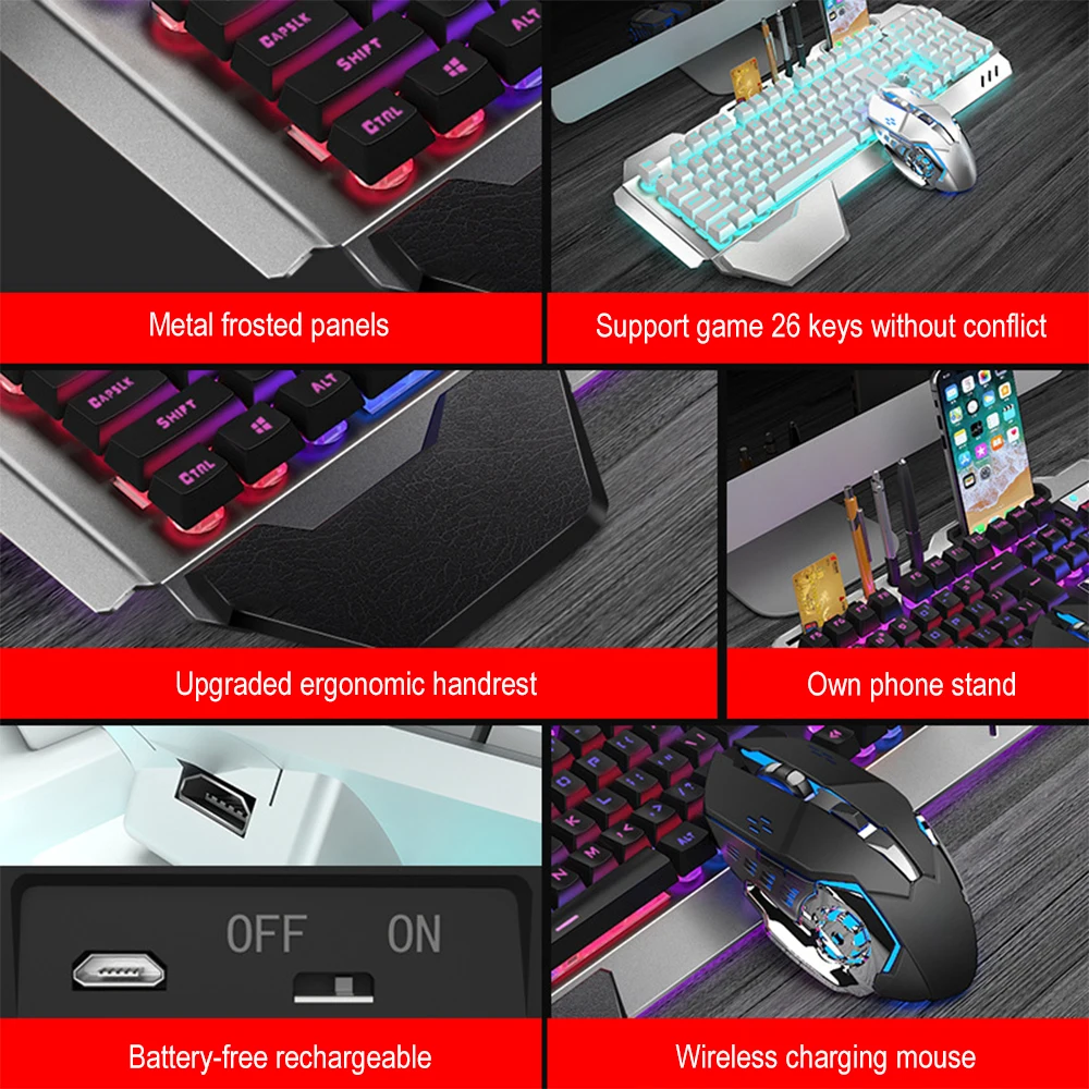 K680 Rechargeable 2.4G wireles - Gaming Keyboard Mouse Combo 评论和价格