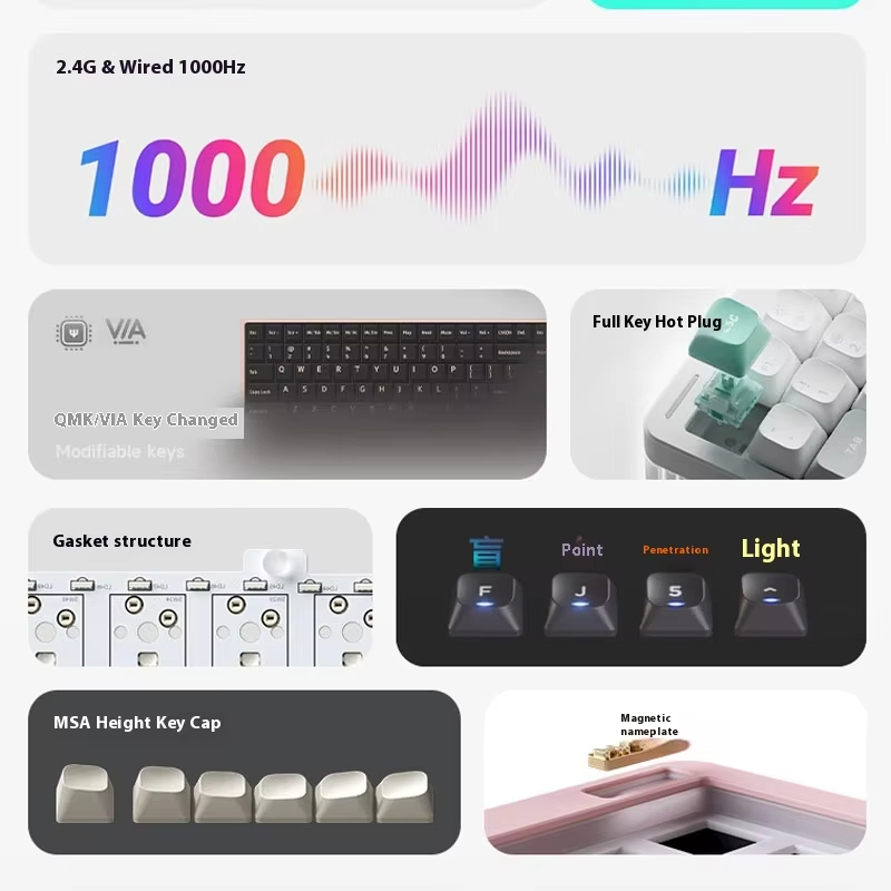 Wireless Mechanical Keyboard 3 - Gaming Keyboard No Noise 评论和价格