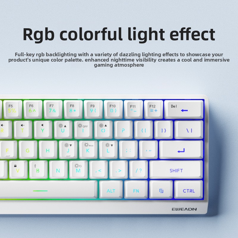 61 keys wireless Mini keyboard - Gaming Keyboard No Noise 评论和价格