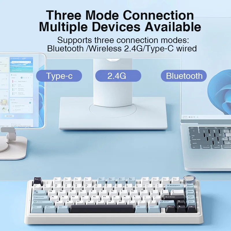 AULA F75 2.4G Wireless/Bluetoo - Keyboard Gaming Transparent 评论和价格