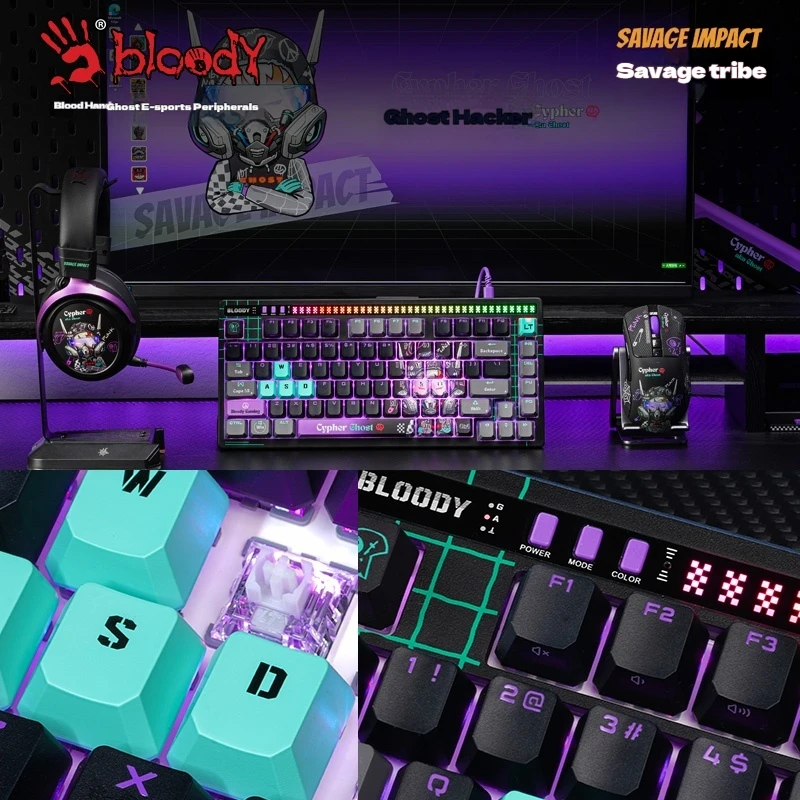 A4Tech Bloody Savage Impact AT - Gaming Keyboard No Noise 评论和价格