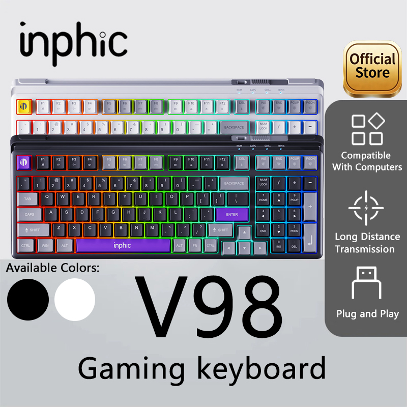 INPHIC V98 TYPE-C Wired Gaming - Gaming Keyboard No Noise 评论和价格