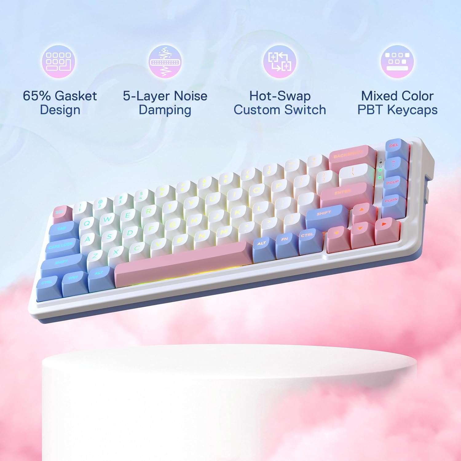 Redragon K709 PRO 65% Wireless - Gaming Keyboard No Noise 评论和价格