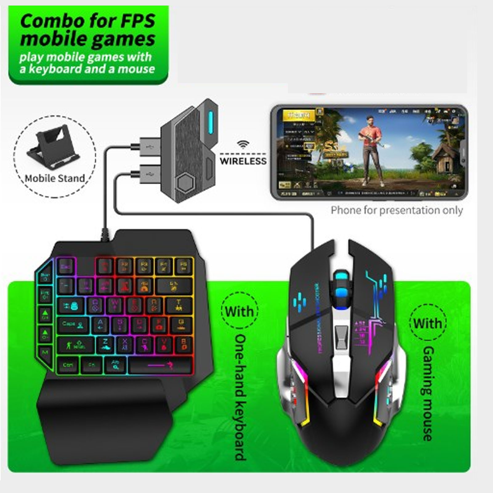 Mobile Game Combo Pack Bluetoo - Gaming Keyboard Mouse Combo 评论和价格
