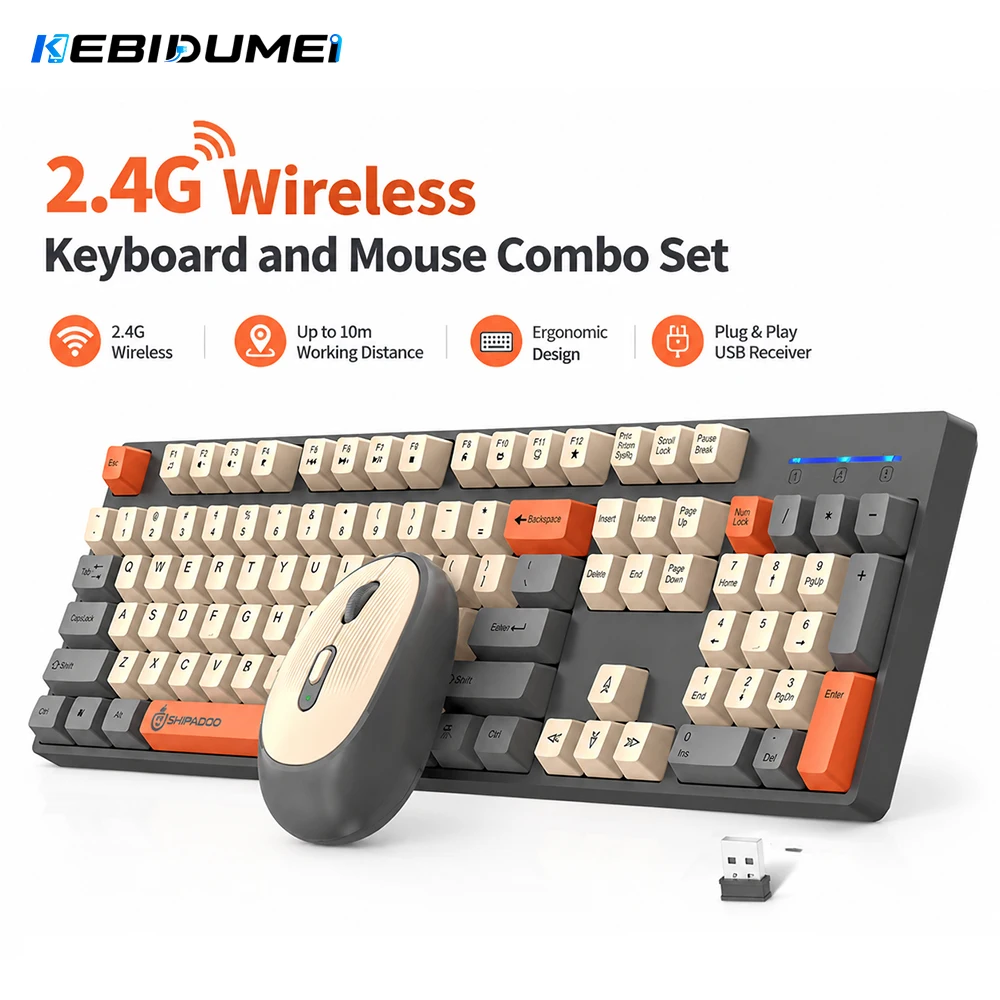 KEBIDUMEI 2.4G Wireless Keyboa - Gaming Keyboard Bundle 评论和价格