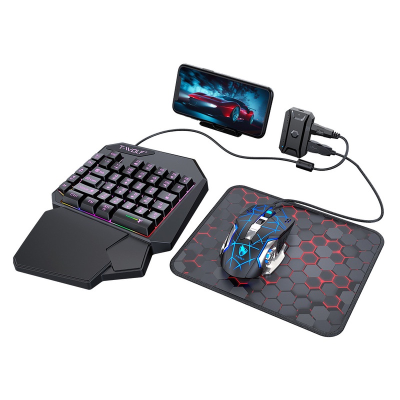 T-Wolf Tf950 5 In 1 One Handed - Gaming Keyboard Half 评论和价格