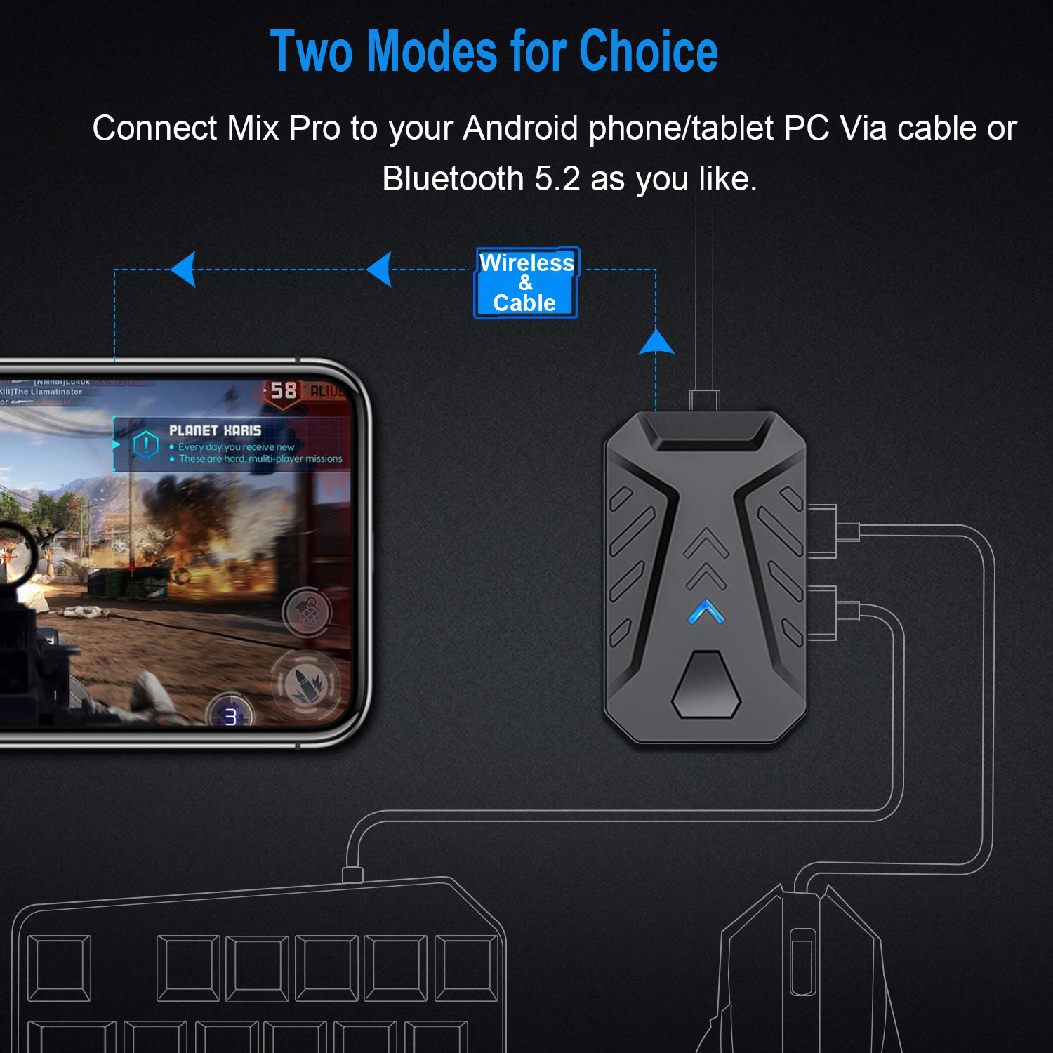 Mobile Games Converter Gaming  - Gaming Keyboard Half 评论和价格