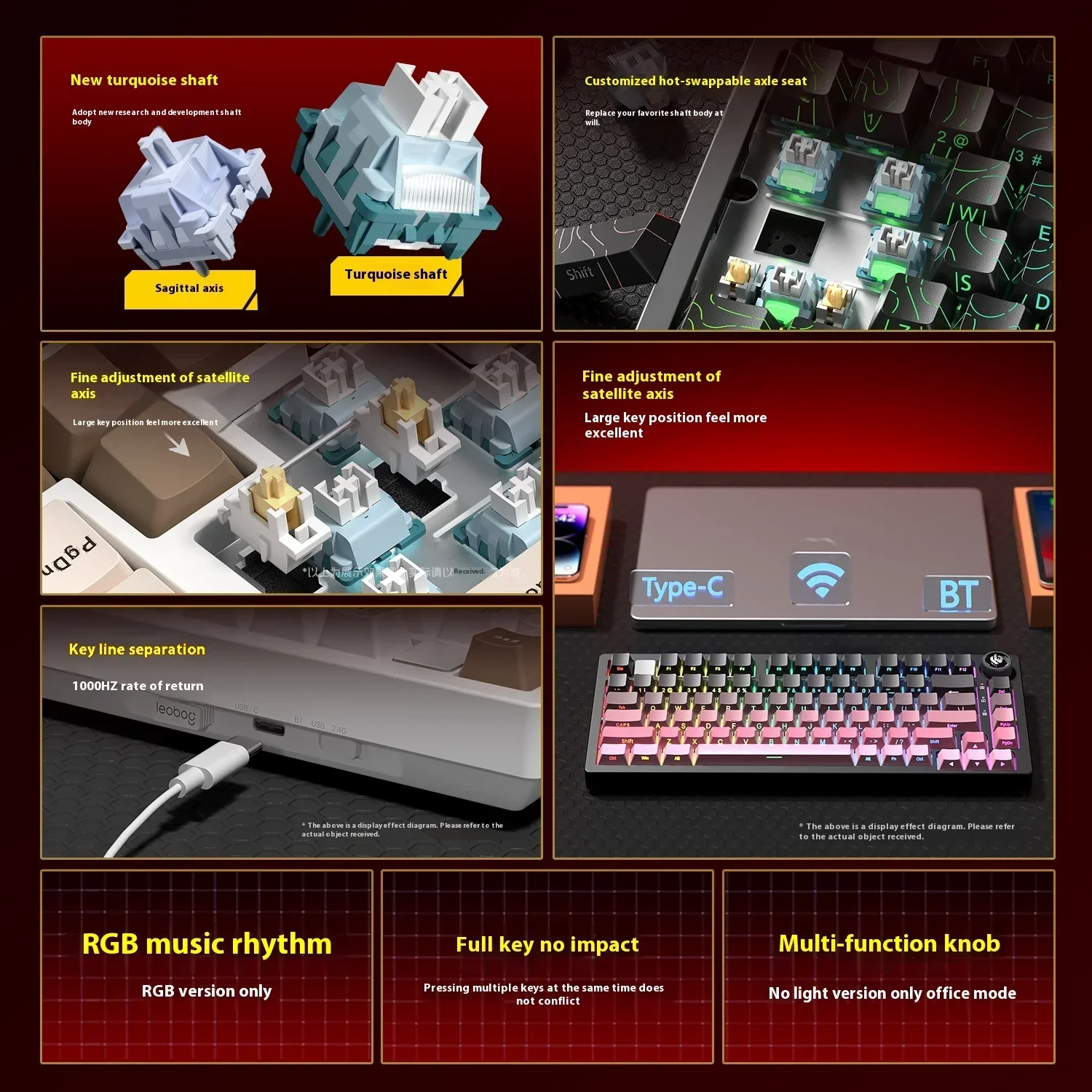 Leobog Hi75C Hi75 Hi75C Pro Al - Gaming Keyboard Bundle 评论和价格